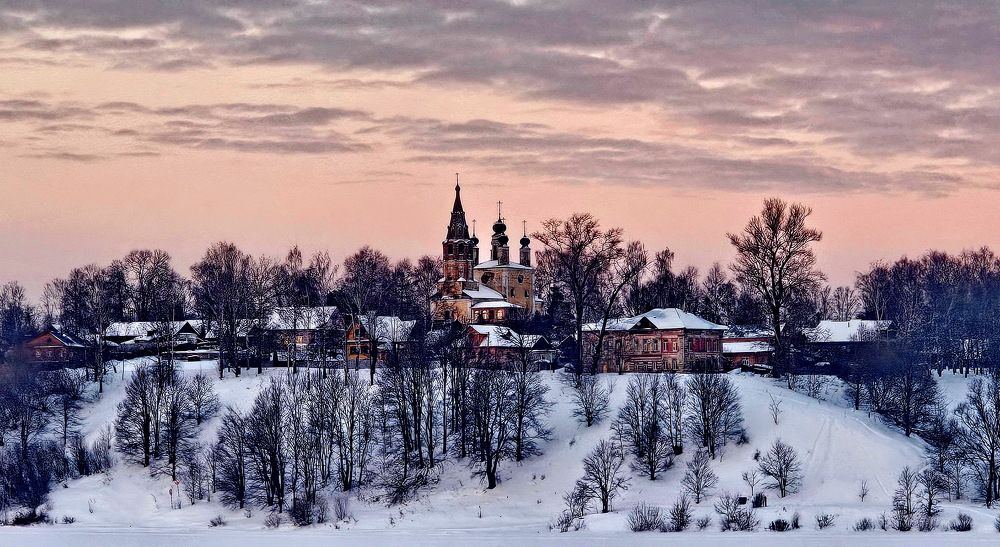 Закат над деревней