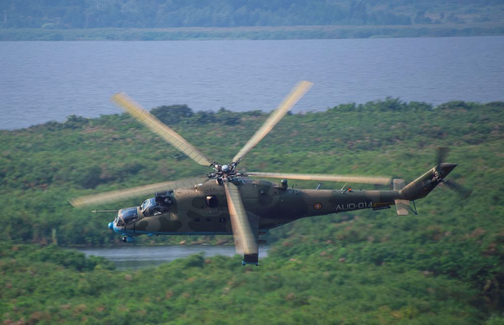 Uganda airforce attack helicopter
