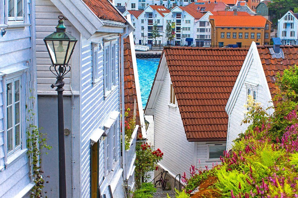 Ставангер, Норвегия. Старый город.