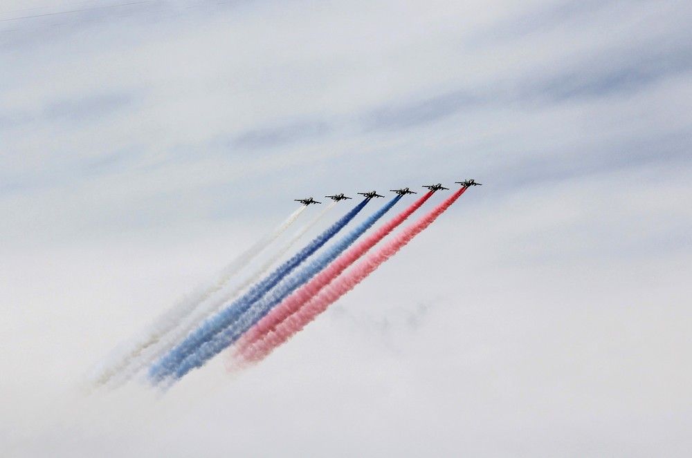 Парад в честь ВМФ в Питере