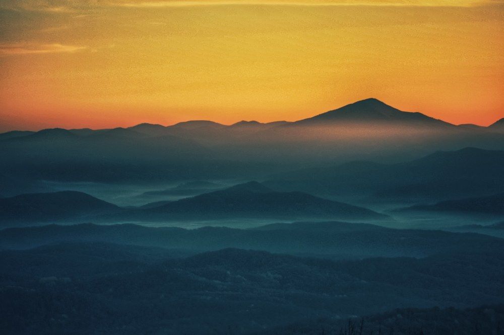 Рассвет с горы Лысой Туапсинского района Россия