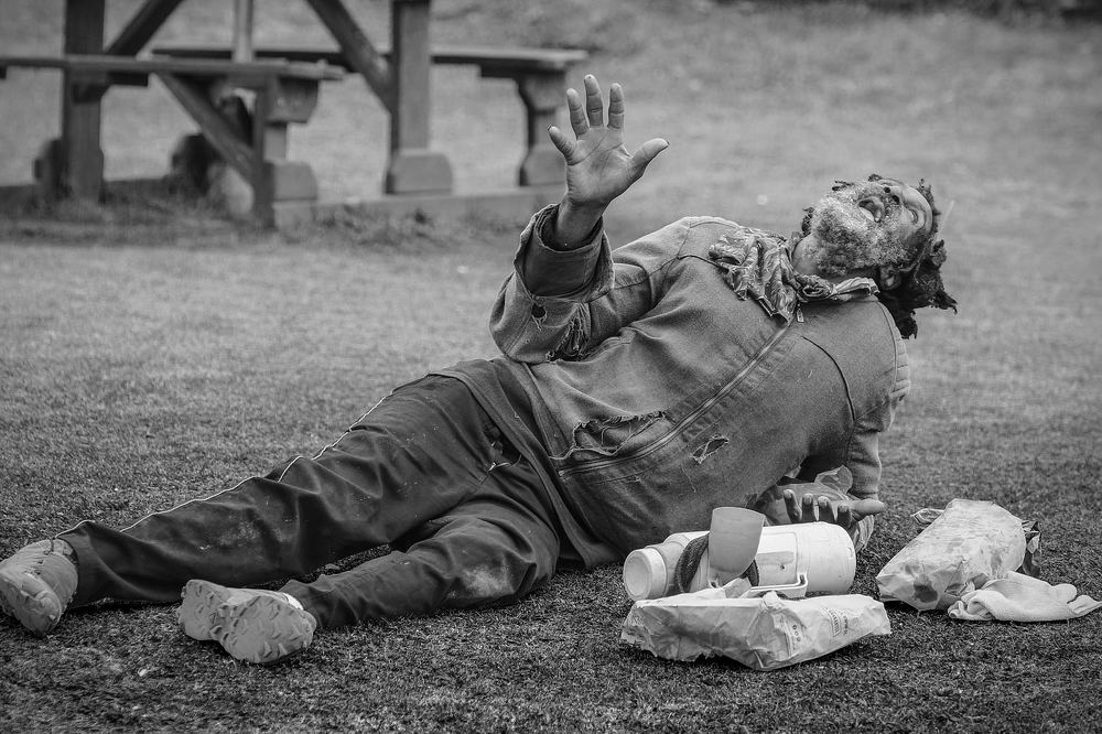 The 'Cucumber Man' Living on the Street