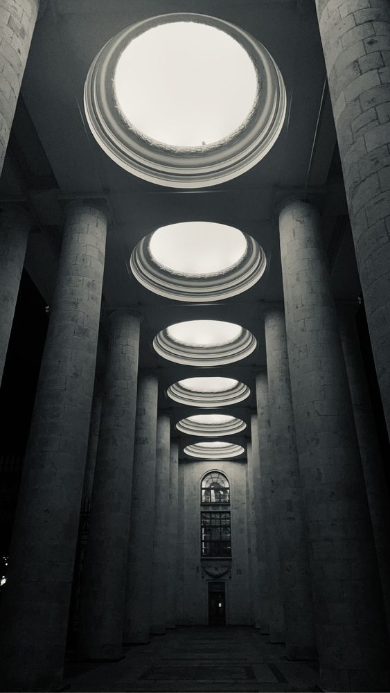 Colonnades at the entrance of Gorky Park, Moscow