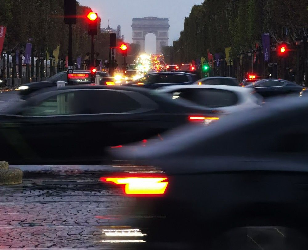 Heavy traffic in the evening