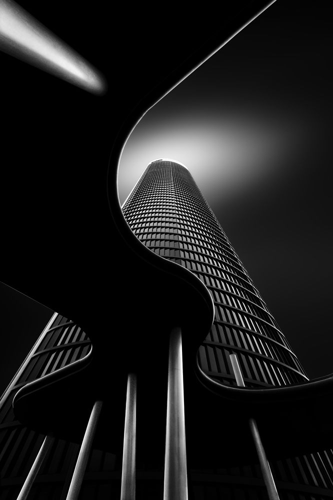 Monochrome Majesty: Cuatro Torres Business Area