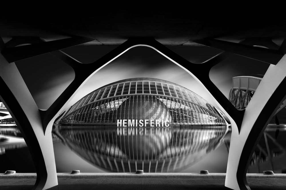 Monochrome Elegance: Hemisferic Valencia in Fine Art