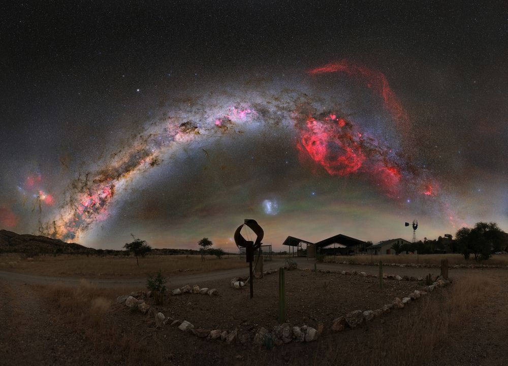 Evening Milky Way Arch in May 2022, Rooisand Desert Ranch, Namibia