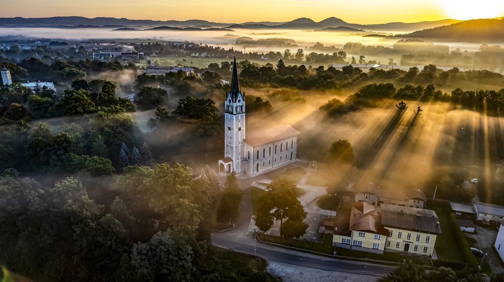 Divine dawn in the morning