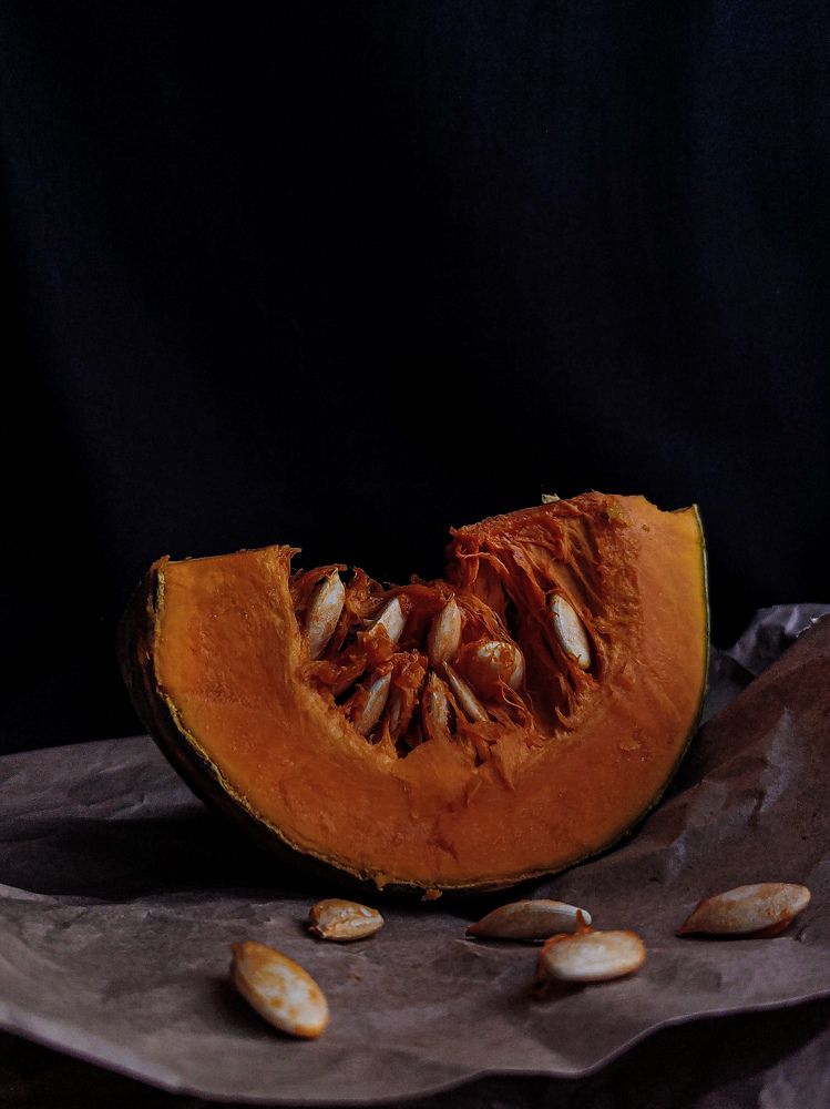 Кусок домашней тыквы