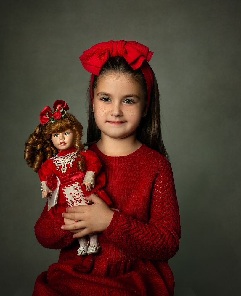 Lauren and her twin doll