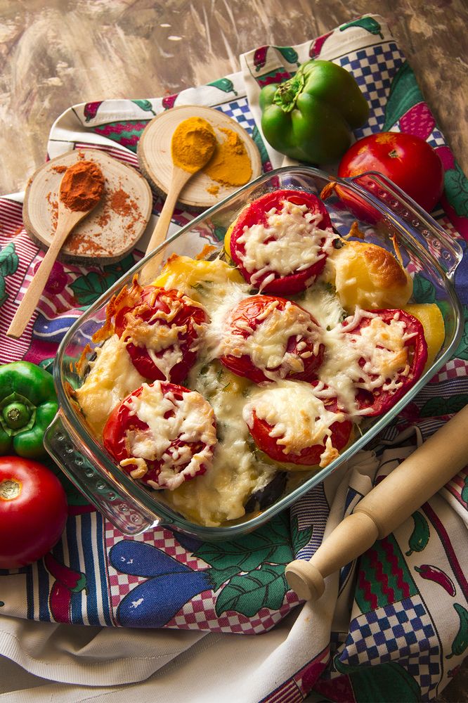 Cheesy eggplant dish