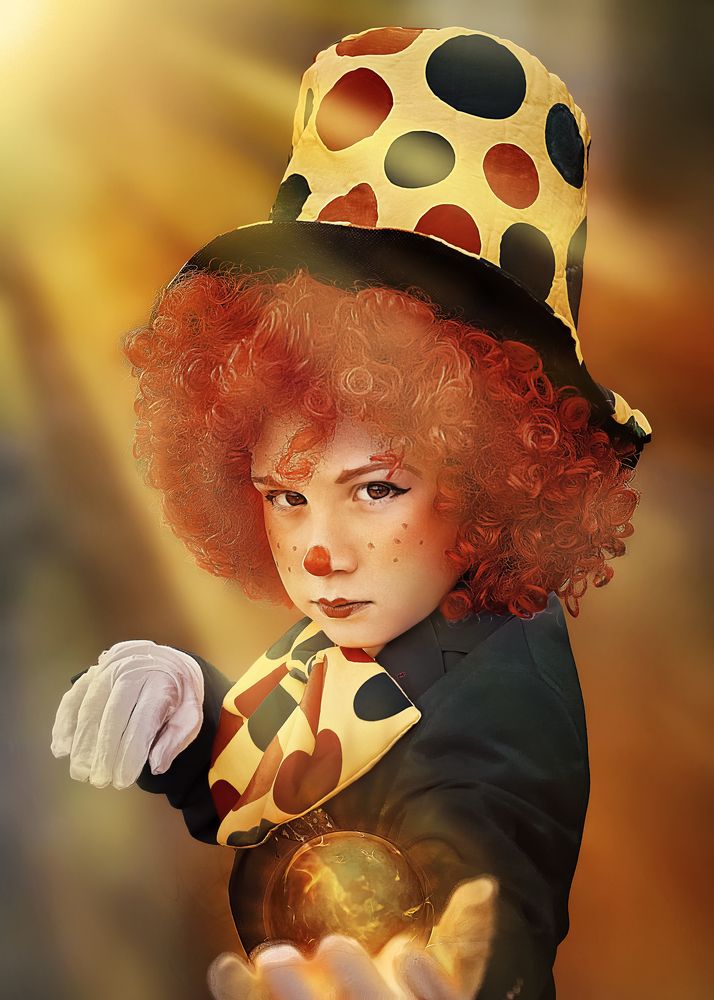 Клоун и Магический шар.