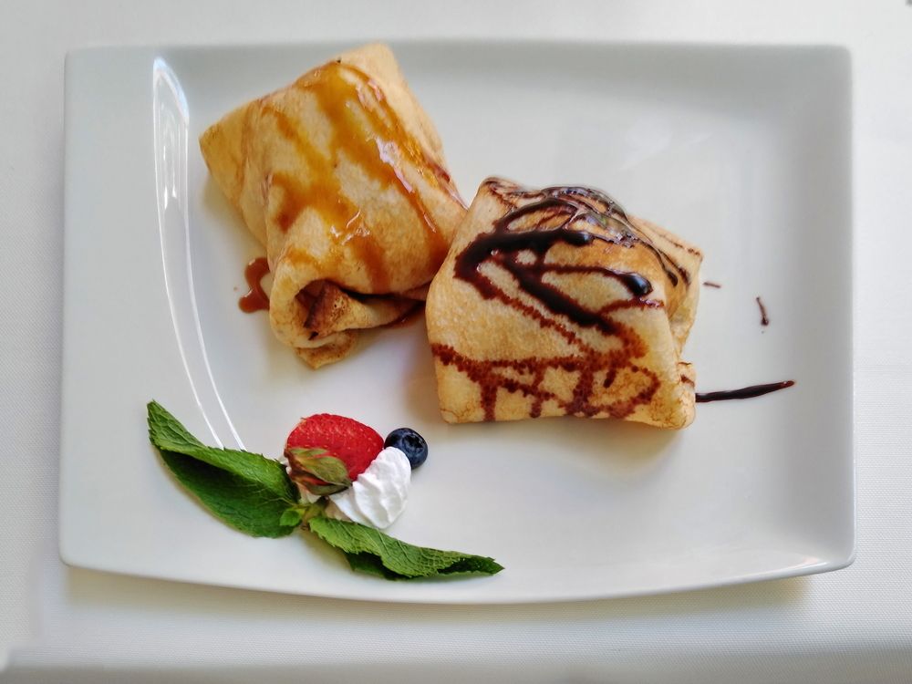 Dessert with pancakes