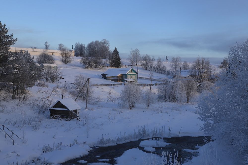 Морозное утро на Вологодчине