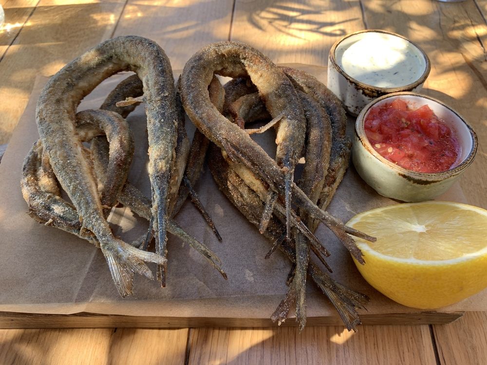 Сарган на углях.