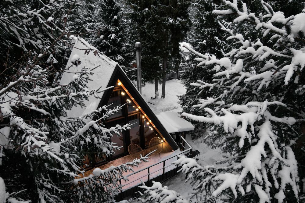 Домик в Зимнем Лесу