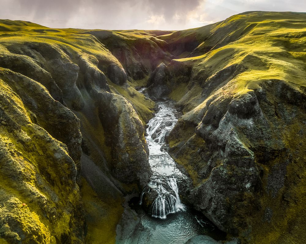 Stjórnarfoss from above