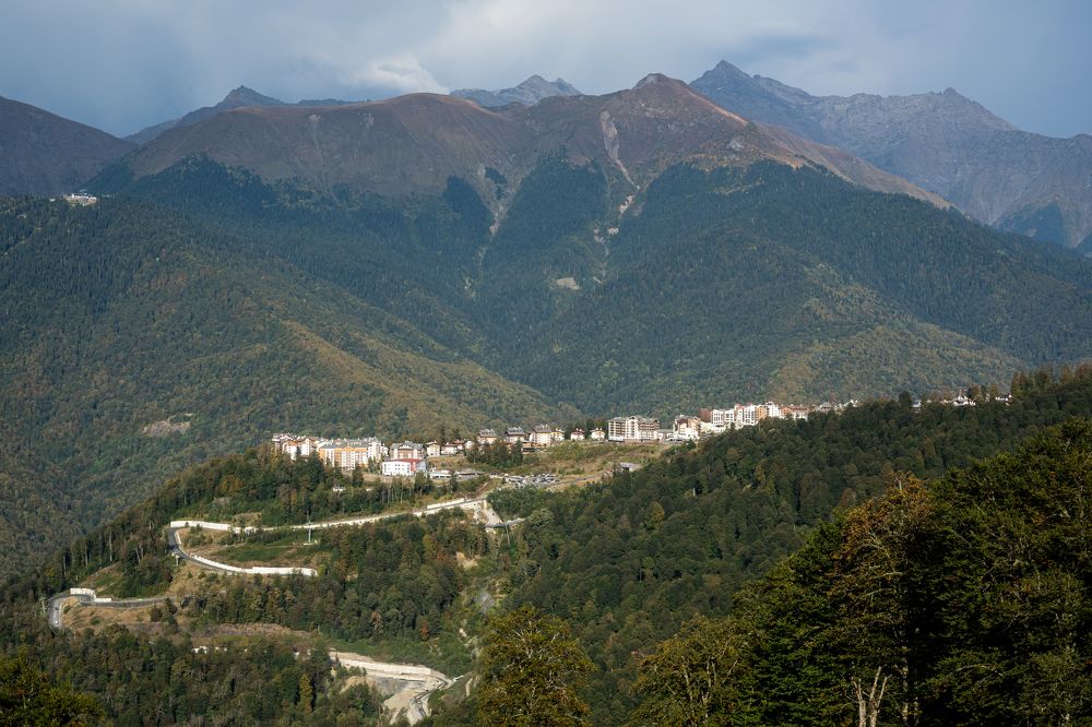 Российская деревушка в горах