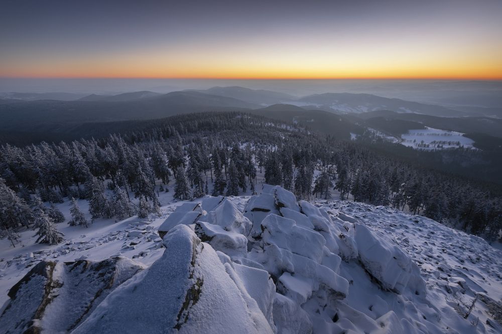 Lost stones after sunset