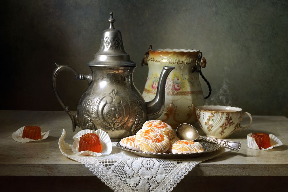 Чай с мармеладом