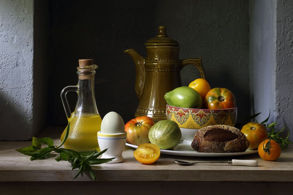 Завтрак со ржаной булочкой