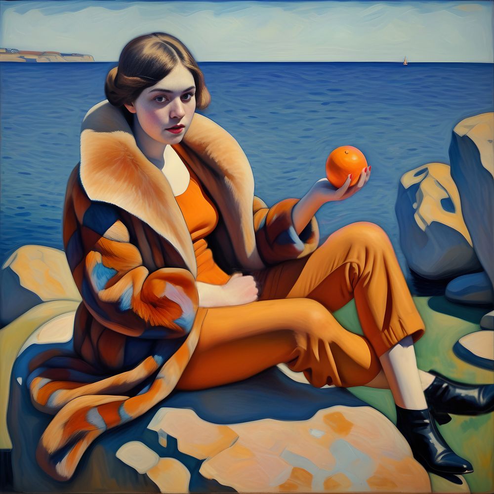 Девушка с апельсином