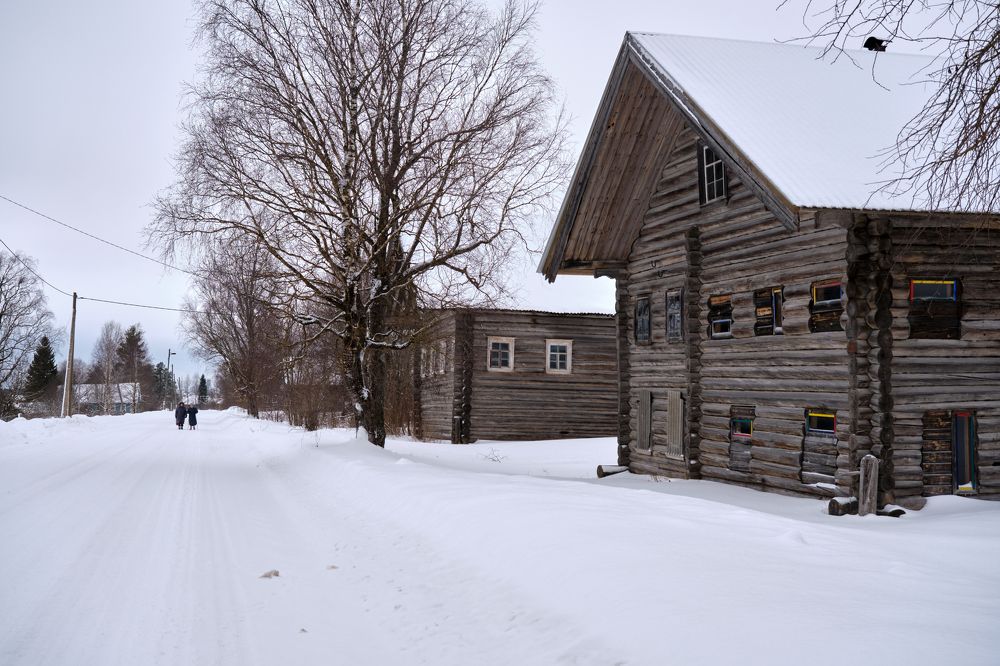 Зимняя деревня.