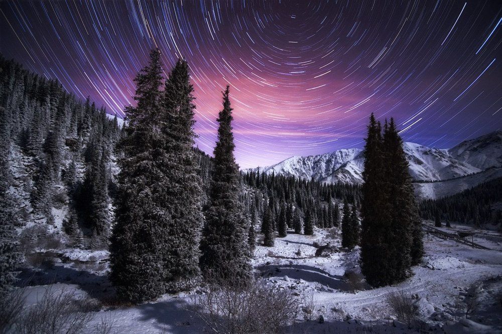 Осенняя Ночь в Большом Алматинском Ущелье