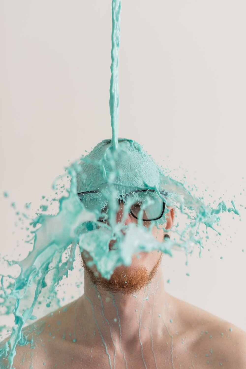 Man with Paint Splash
