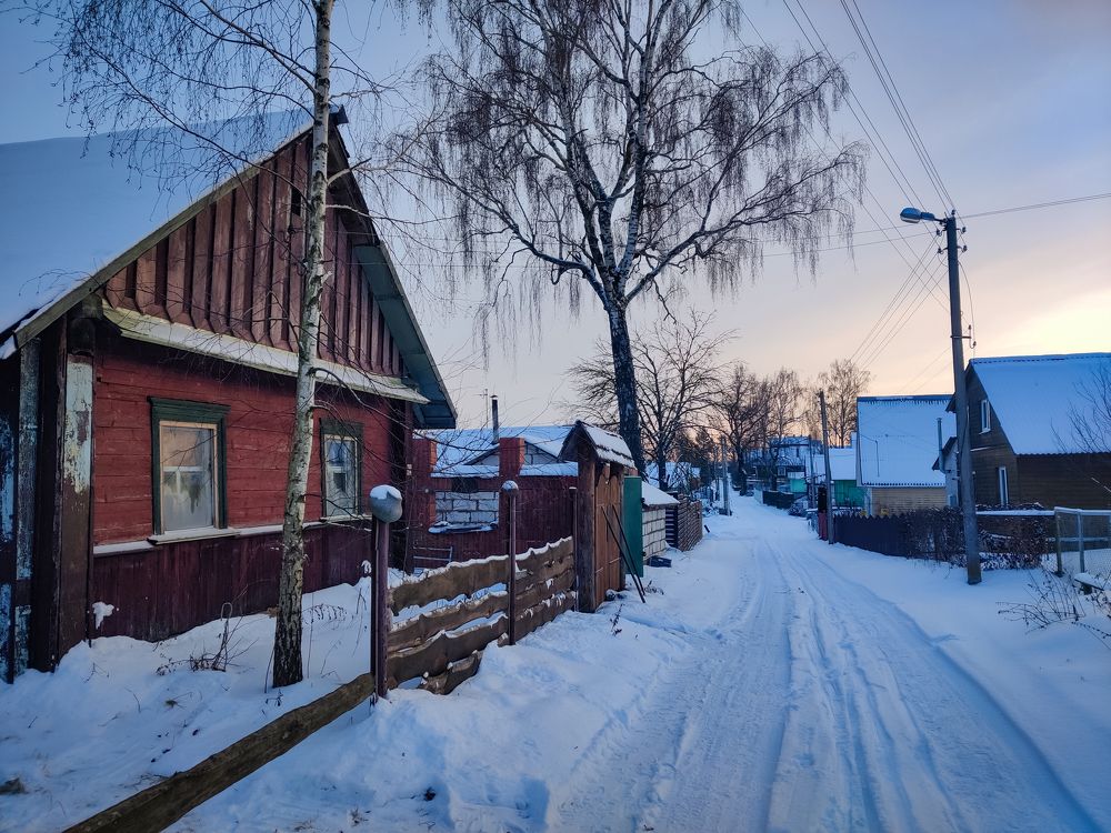 Морозный вечер в Строчице