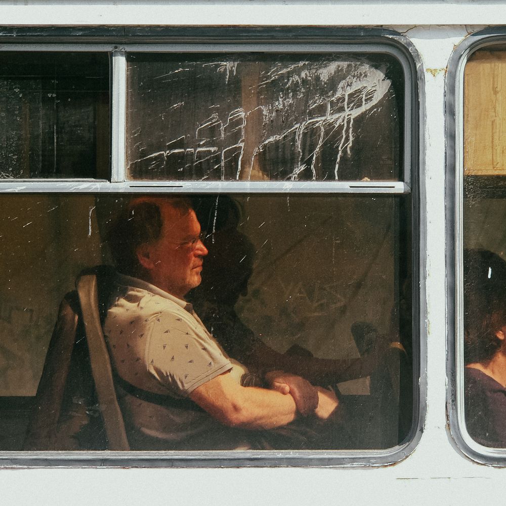 A man in a window