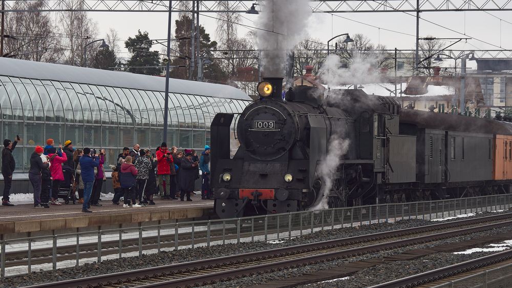 Прибытие поезда.