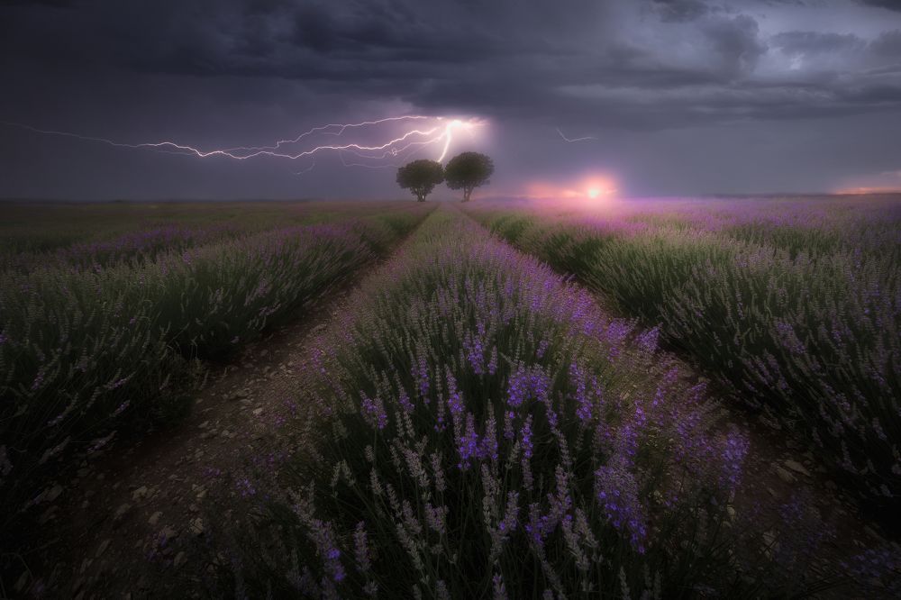 Storm in the lavender.