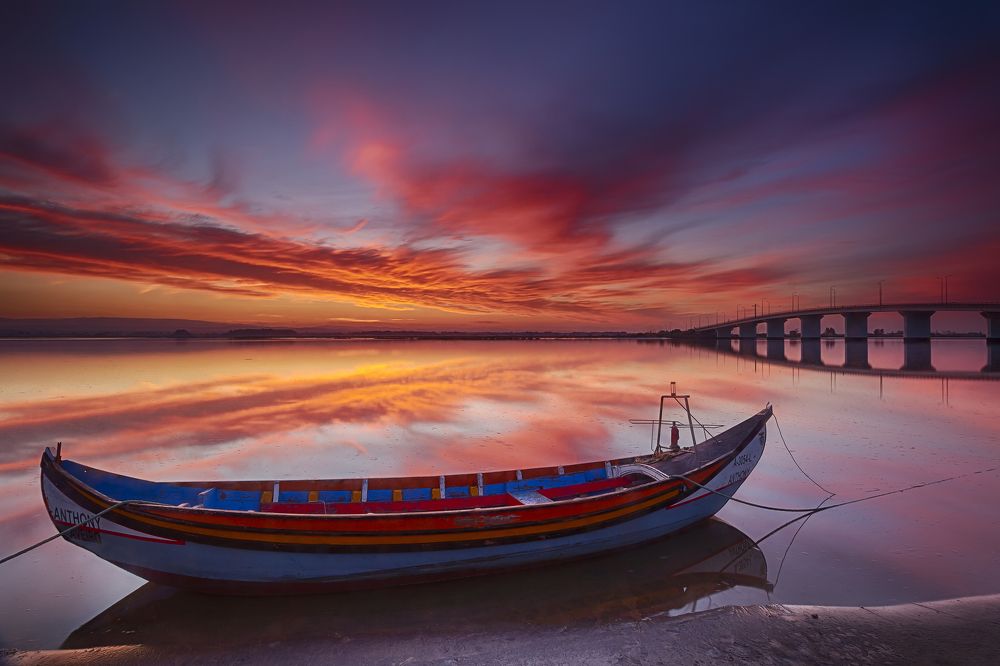 Ria de Aveiro, Sunrise at Torreira, Portugal