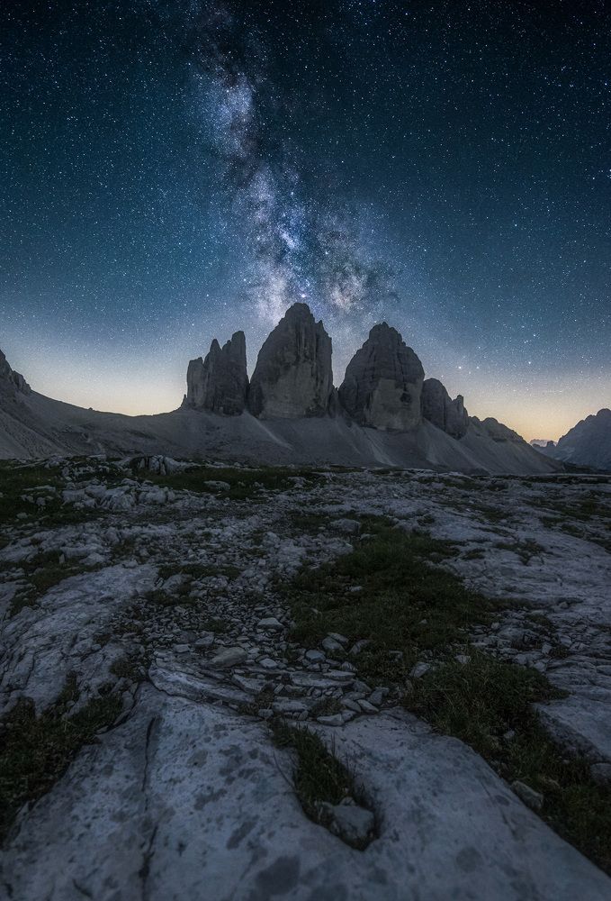 three peaks under the stars