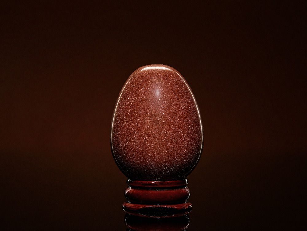 An egg-shaped crystal