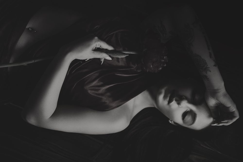 Elegance in Red: Sensitive Women Photography
