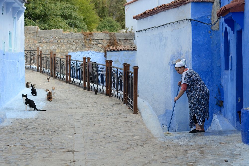 Daily life in Chefchaouen.