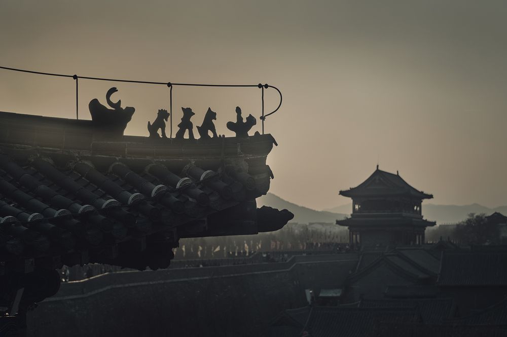 Sunset in the old town