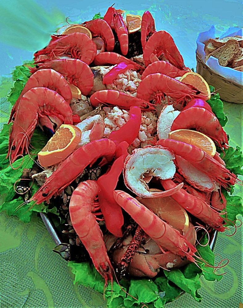 Seafood plate