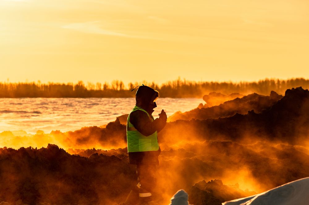 Зимнее золото трудовых будней.