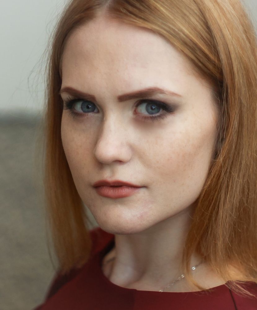 Portrait of Oktyabrina with a gaze