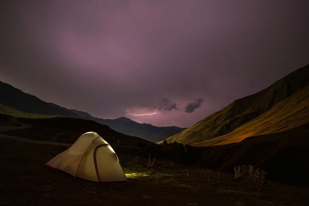 Alone in the mountains