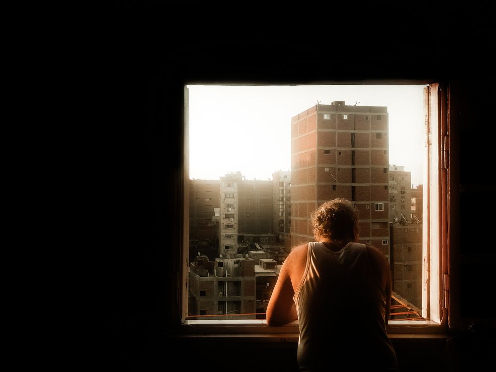Looking out the window