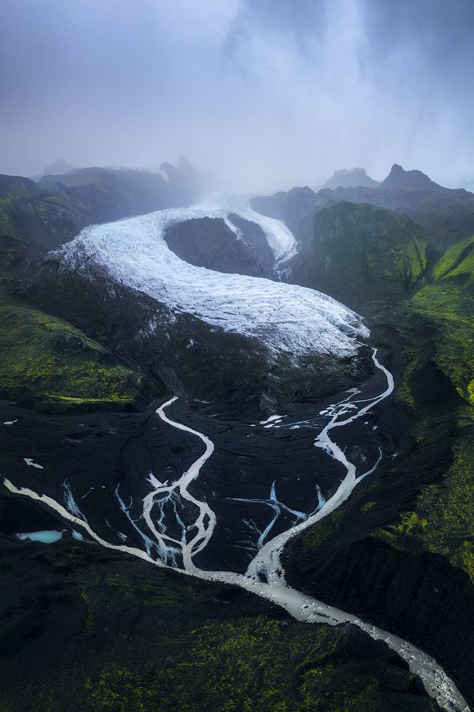 The Glacier and rivers