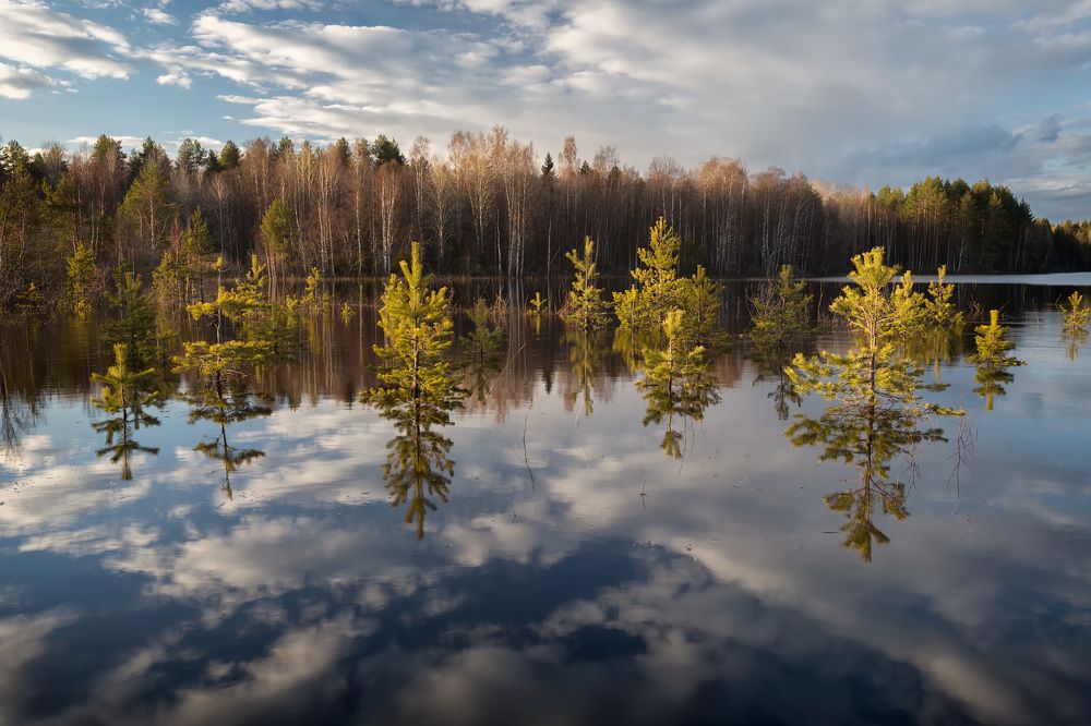разлив Евченъярви.