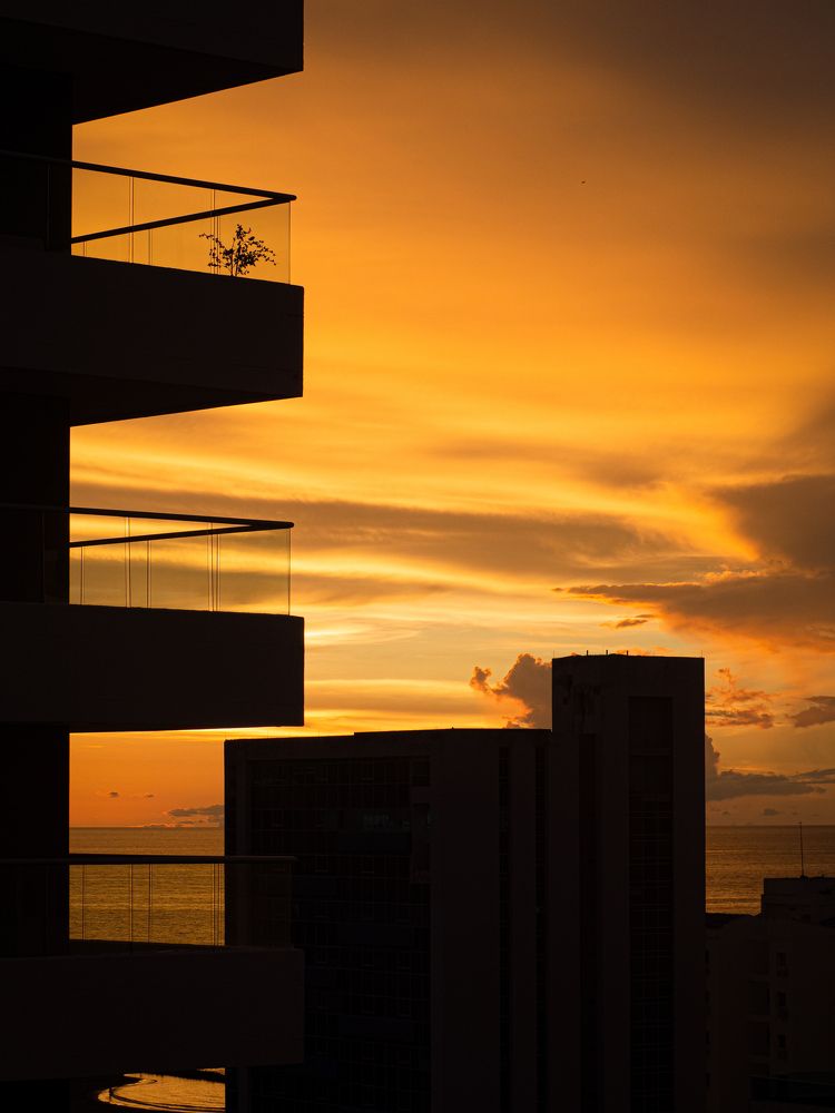 Tomando sol de atardecer