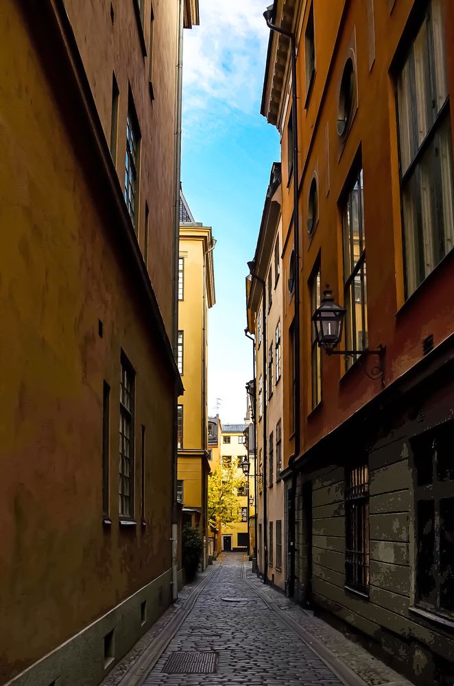 On a deserted street
