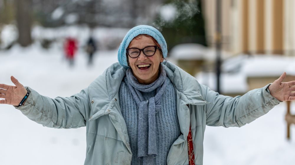 Smiling Lady at the Spa Square