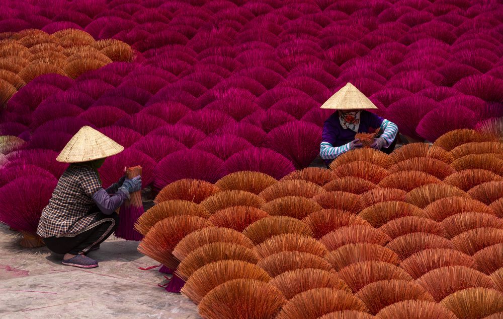 Drying incence sticks